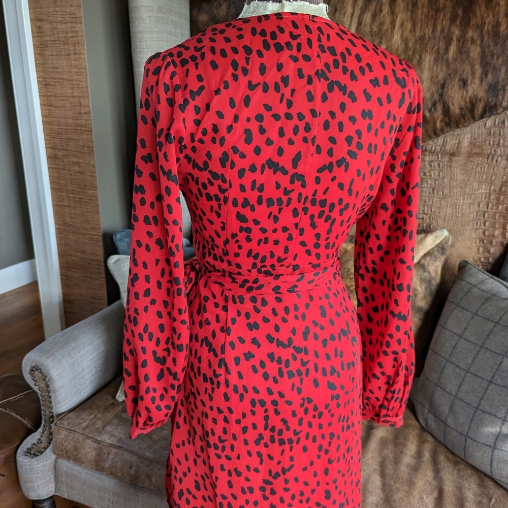 O.P.T. agatha spotted wrap dress M - Picture 7 of 10